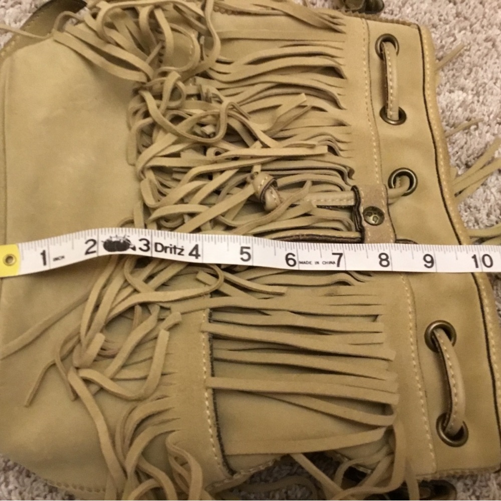 Patricia Nash Tan Fringed Crossbody Bag - Picture 9 of 11